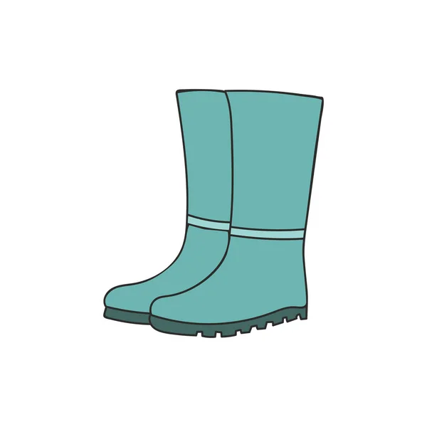 Gardener Boots Colorful Illustration Vector Gardener Boots Colorful Icon Vector — Archivo Imágenes Vectoriales