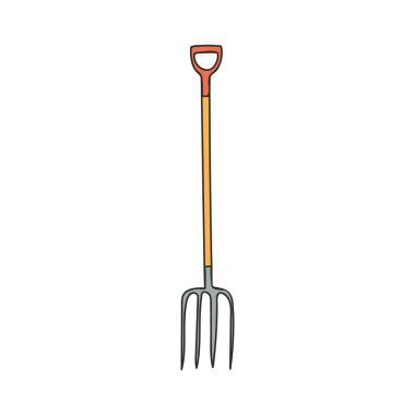Pitchfork colorful icon in vector. Pitchfork colorful illustration in vector.