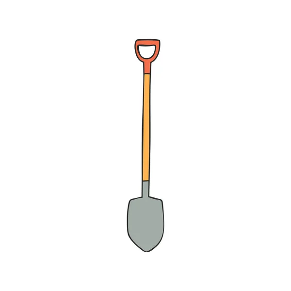 Shovel Colorful Doodle Illustration Vector Shovel Colorful Icon Vector — Stock Vector