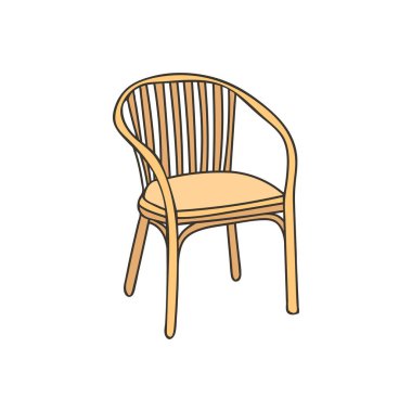 Chair colorful doodle illustration in vector. Chair colorful icon in vector. Chair illustration in vector