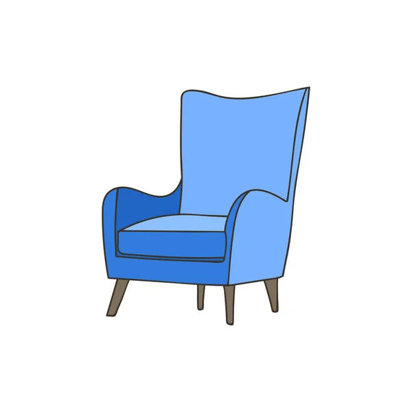 Armchair Colorful Doodle Illustration Vector Armchair Colorful Icon Vector — Vetor de Stock