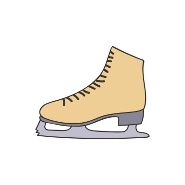 Ice skates colorful illustration in vector. Ice skates colorful icon in vector. Ice skates illustration