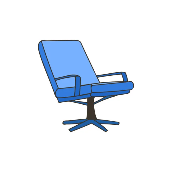 Office Chair Colorful Doodle Illustration Office Chair Illustration Vector Worker — Vetor de Stock