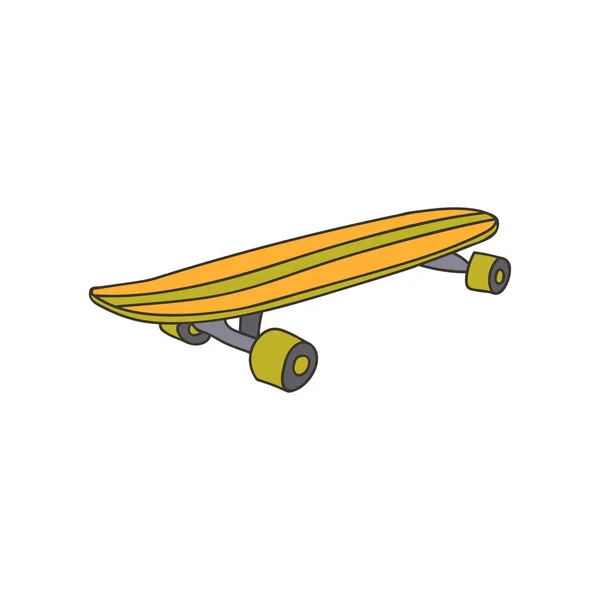 Skateboard Colorful Doodle Illustration Vector Skateboard Illustration Vector Skateboard Colorful — Stockový vektor