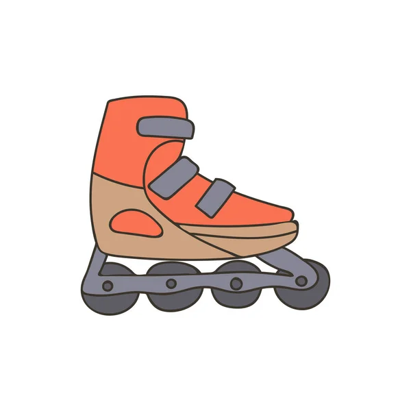 Roller Skates Colorful Doodle Illustration Vector Hand Drawn Roller Skates — Vettoriale Stock