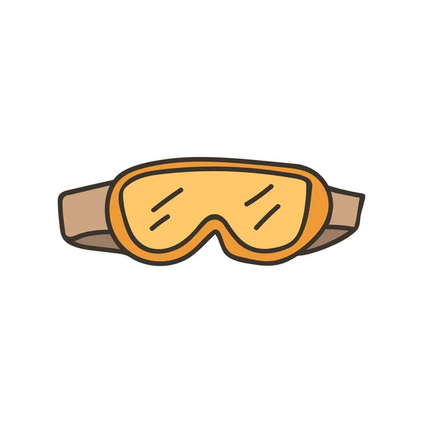 Ski Goggles Colorful Doodle Illustration Vector Ski Goggles Colorful Icon — Stock Vector