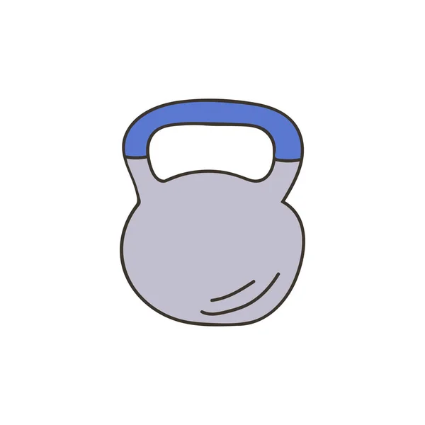 Training Weight Colorful Doodle Illustration Vector Training Weight Colorful Icon — Stok Vektör