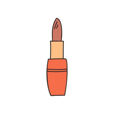 Pomade colorful doodle illustration in vector. Lipstick colorful doodle illustration in vector. Pomade colorful icon