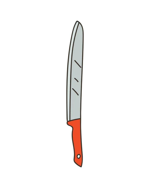 Kökskniv Färgglada Ikon Vektor Kniv Färgglada Klotter Illustration Vektor — Stock vektor