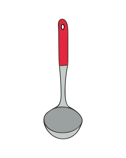Soup Ladle Colorful Icon Vector Soup Ladle Colorful Doodle Illustration — Stock Vector