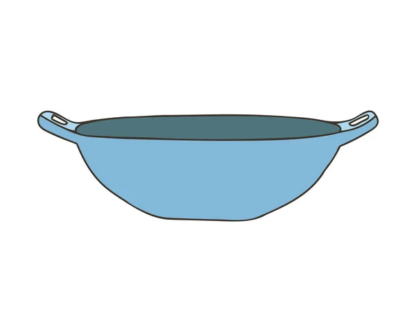 Pan Kleurrijk Pictogram Braadpan Kleurrijke Doodle Illustratie Vector Braadpan Illustratie — Stockvector