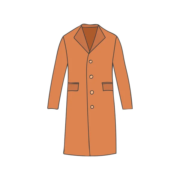 Man Coat Colorful Doodle Illustration Vector Coat Colorful Icon Vector — Stock Vector