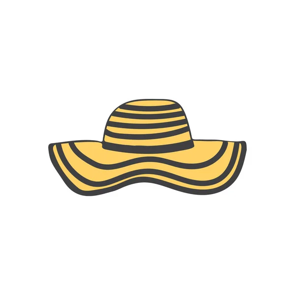 ベクトルの女性の帽子のアイコン ベクトルの女性の帽子カラフルなドアイラスト 女性の帽子のイラスト ベクター — ストックベクタ