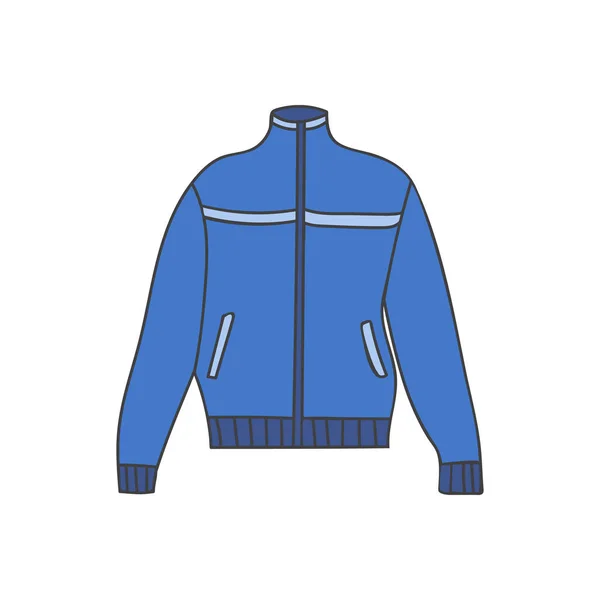 Hombre Chaqueta Deportiva Colorido Doodle Ilustración Vector Chaqueta Deportiva Icono — Archivo Imágenes Vectoriales