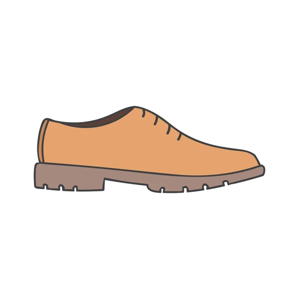 Mann Schuhe Bunte Illustration Vektor Mann Schuhe Buntes Symbol Vektor — Stockvektor