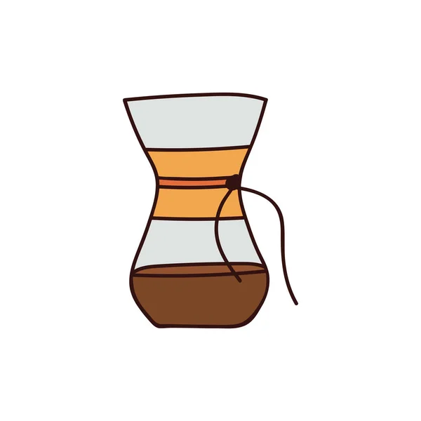 Καφές Dripper Πολύχρωμο Doodle Εικονογράφηση Διάνυσμα Καφές Σταγονόμετρο Πολύχρωμο Εικονίδιο — Διανυσματικό Αρχείο