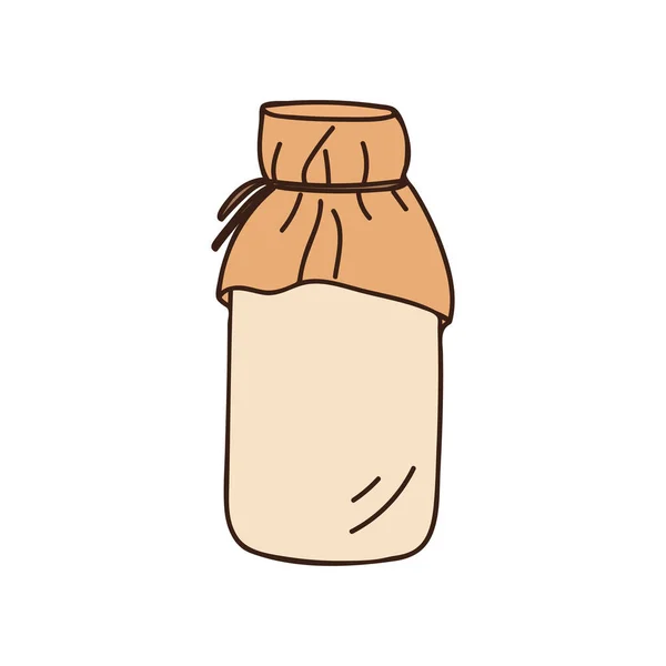 Milchbehälter Buntes Doodle Illustration Vektor Milchbehälter Buntes Symbol Vektor Milchkrug — Stockvektor