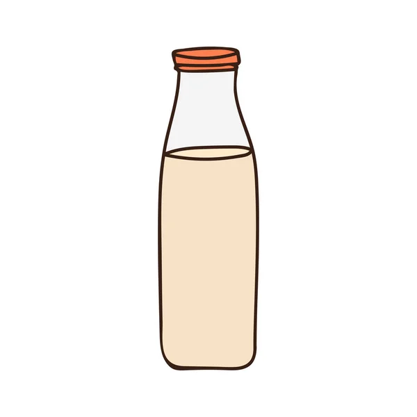 Mjölkbehållare Färgglada Klotter Illustration Vektor Mjölkbehållare Färgrik Ikon Vektor Mjölkkanna — Stock vektor