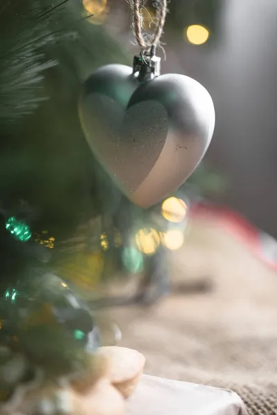 Fondo Navidad Con Juguetes Navidad Ramas Abeto Verde — Foto de Stock