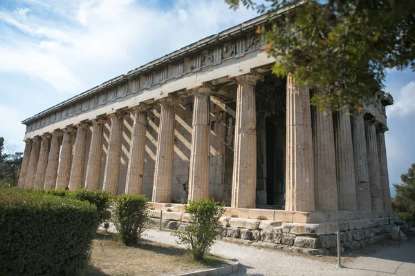 Temple Hephaestus Athens Greece Sunny View Ancient Greek Ruins Athens — Stock Photo, Image