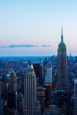 Manhattan gün batımında gökyüzü