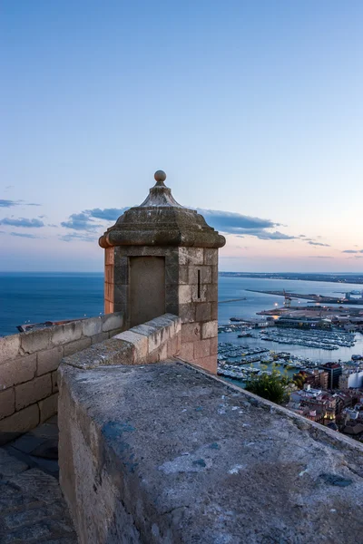 Santa Barbara Castle at sunset — Stock Photo, Image