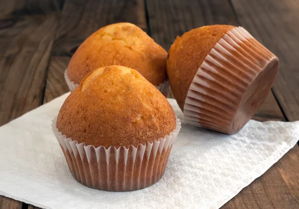 Homemade golden muffins — Stock Photo, Image