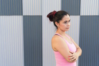 Thoughtful Woman Athlete Looking Away