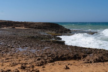 Blue Sky 'a Karşı Plaj Manzarası. Fotoğraf: La Guajira, Kolombiya