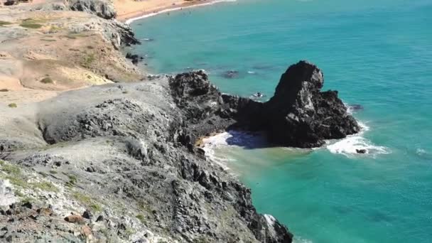 Aerial View Coast Cabo Vela Guajira Colombia — Vídeo de Stock