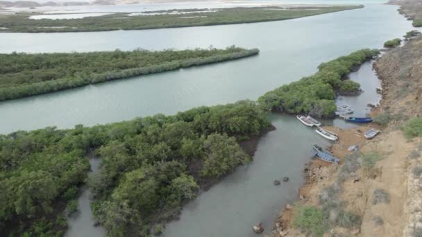 Vista Aérea Punta Gallinas Punto Norte América Del Sur Guajira — Vídeo de stock