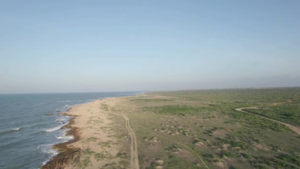 Vista Aérea Punta Gallinas Punto Norte América Del Sur Guajira — Vídeo de stock