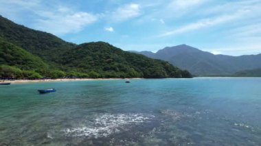 Tayrona National Park, Colombia. The sea and the beach. Aerial view.