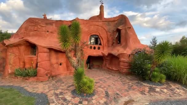 Casa Terracota Villa Leyva Boyaca Kolombia Amerika Selatan — Stok Video