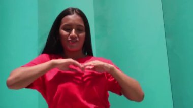 Cool Young Woman Dancing To The Camera