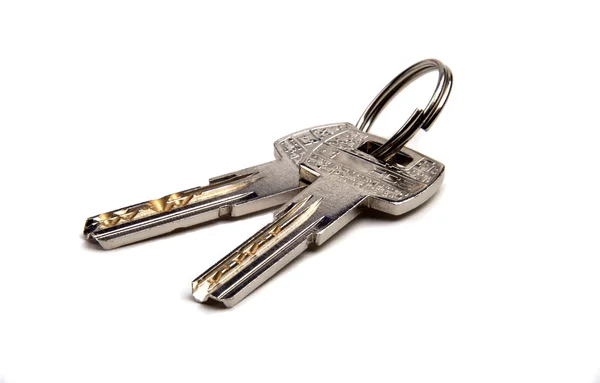 Keys from the ring on a white background Stock Picture