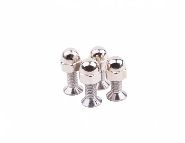 Chrome bolts with spherical nut — Stock Photo, Image