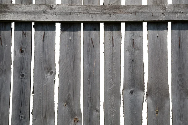 Oude grijze houten hek — Stockfoto