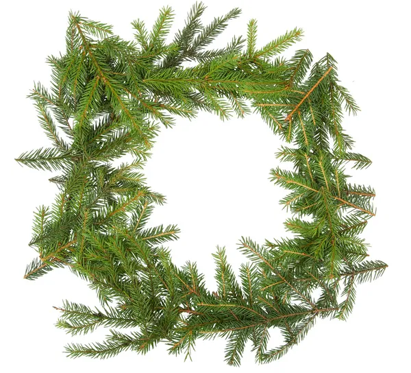 Round Christmas frame — Stock Photo, Image