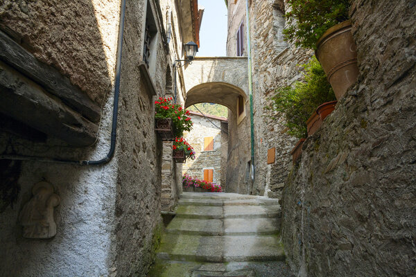 Ancient and narrow alley in a small Italian town