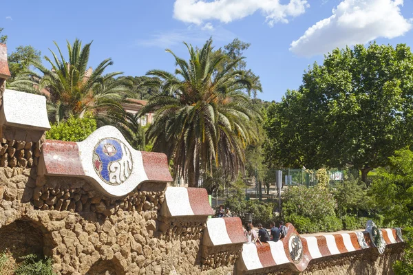 Park guell v městě barcelona — Stock fotografie
