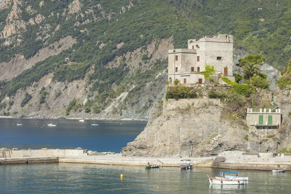 Vista para o porto de monterosso — Fotografia de Stock