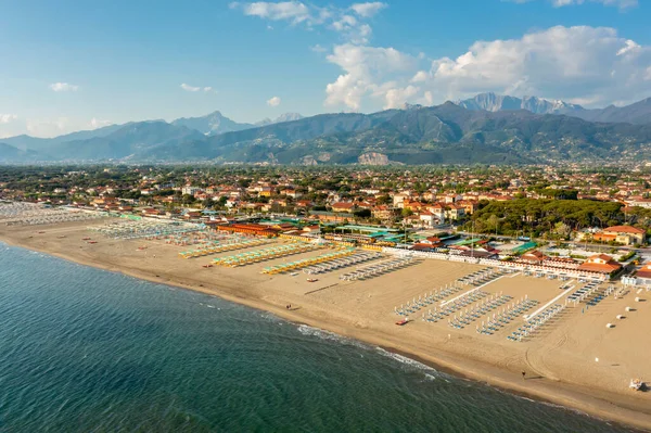 Vacker Utsikt Över Forte Dei Marmi Kusten Versilia — Stockfoto