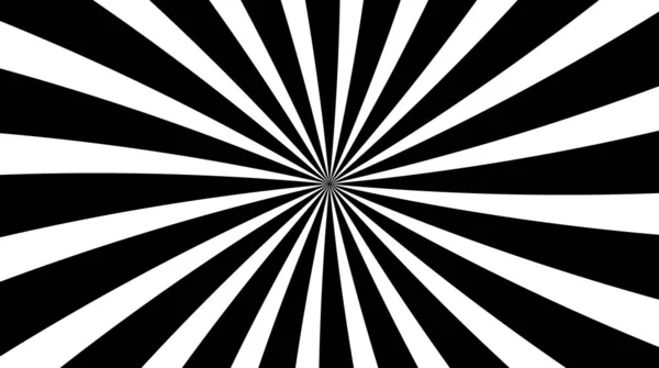 Сонячний Спалах Фону Чорним Білим Променями Вигнутий Спіральний Фон Обертаються — стоковий вектор
