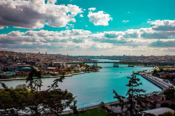 Eyp Istanbul Turecko Říjen Středa 2021 Pohled Zlatý Roh Pohled — Stock fotografie