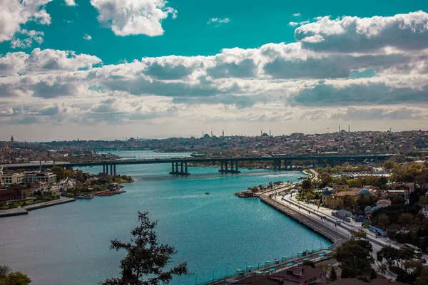 Eyp Stanbul Türkiye Ekim Çarşamba 2021 Altın Boynuz Manzarası Pierre — Stok fotoğraf