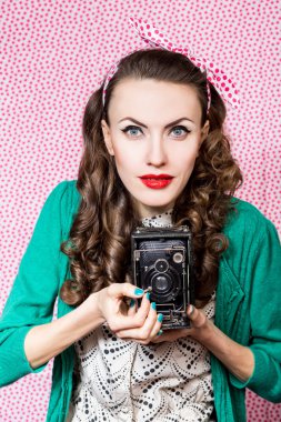 bağbozumu kamera kadınla