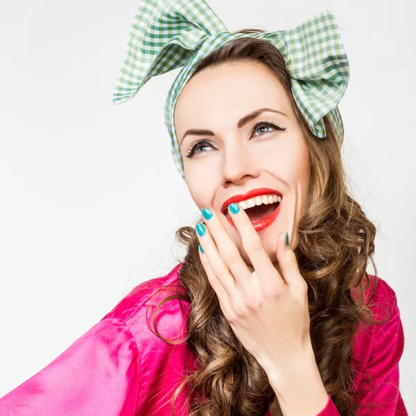 Frau im glücklichen Stil — Stockfoto