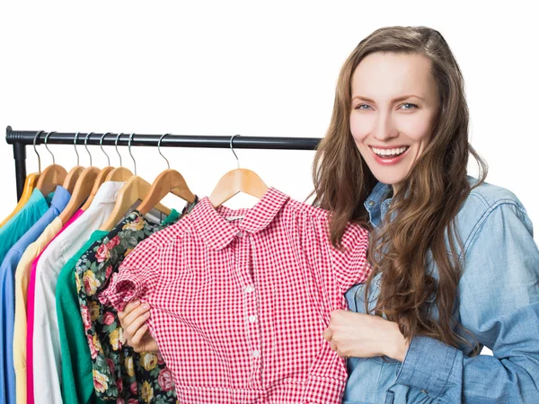 Beautiful shopping woman — Stock Photo, Image