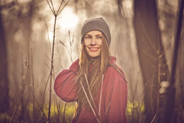 Beautiful hipster girl — Stock Photo, Image